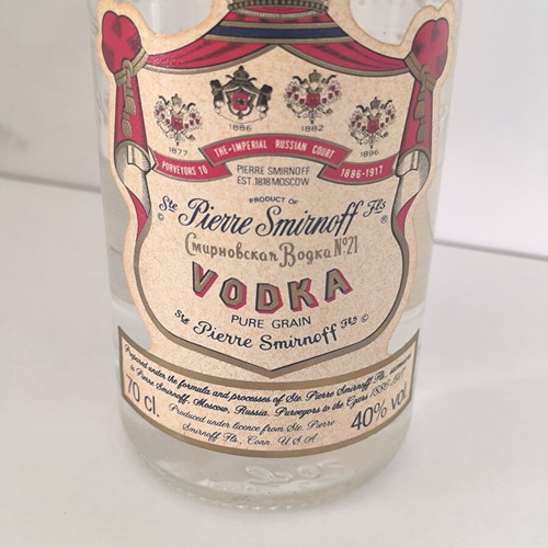 Smirnoff Red Label Vodka vintage, used, 70cl 40% alcohol