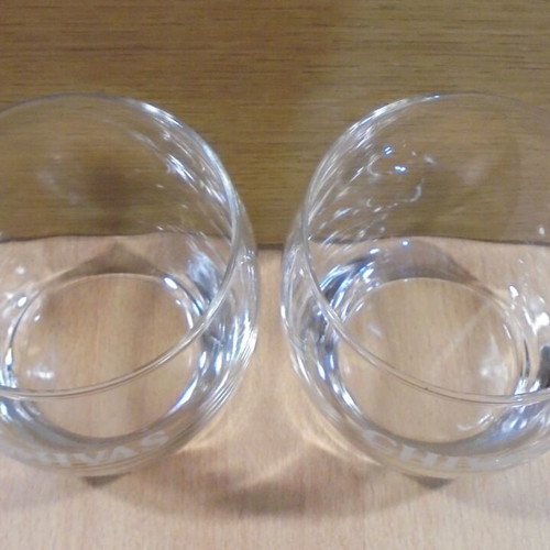 Chivas Regal Scotch Whisky set of two promotional glasses used