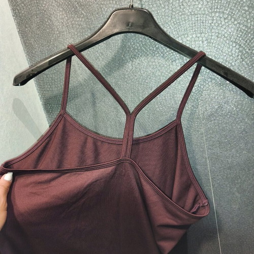 Burgundy TCM strap top like new, size L