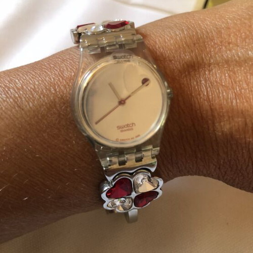 Swatch You're My Love LK307G women's watch like new, silver