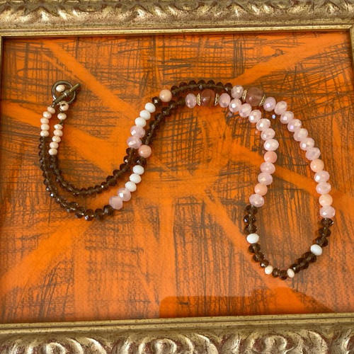 Large vintage Czech handmade necklace like new