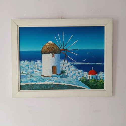 Seascape painting used 48x38 cm framed