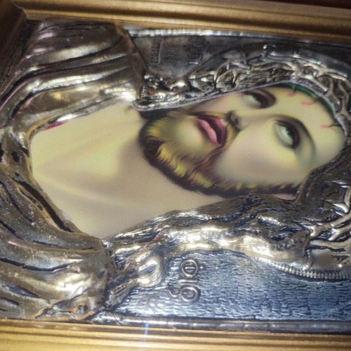 The Bridegroom Silver 925 and 24K Gold Icon, New, 43x34 cm