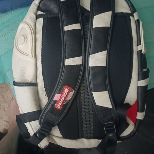 Sprayground leather backpack new, black and white, genuine from New York