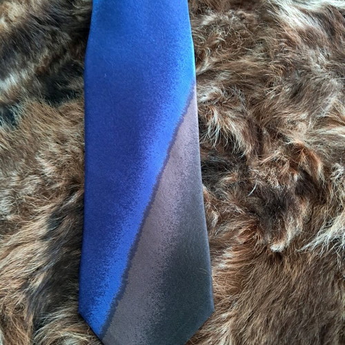 Montana silk tie new authentic black and blue