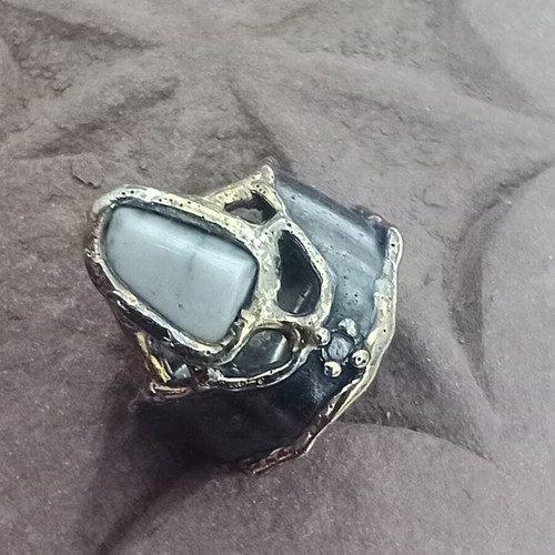 925 Silver Handmade Ring with Aquamarine and Spinel Stones