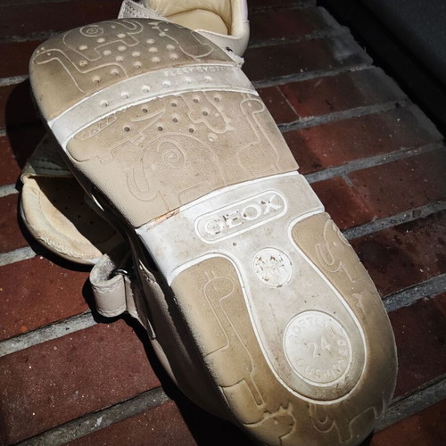 Geox sandals size 24 used, beige