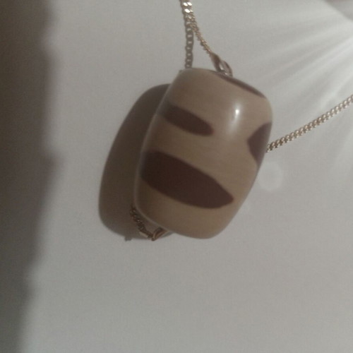 Picture Jasper stone bracelet with 925 silver chain