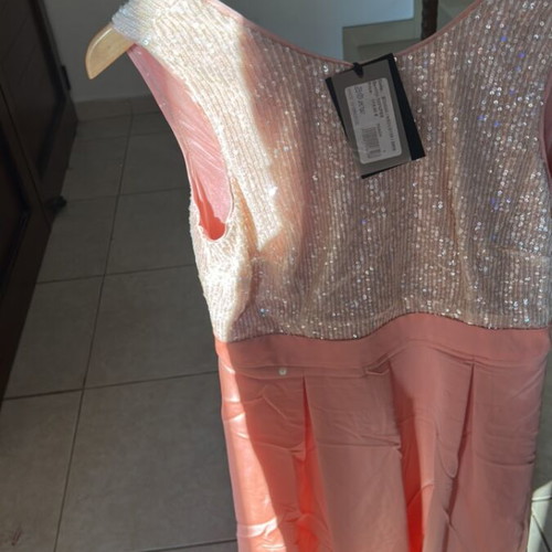 Peach dress with glitter new, one size