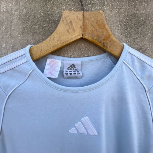 Adidas T-shirt used, size S, blue turquoise
