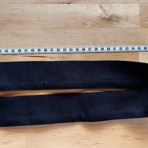 Fabric belt black with tortoise buckle like new, adjustable
