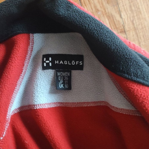 Haglöfs women's fleece deep red size S like new