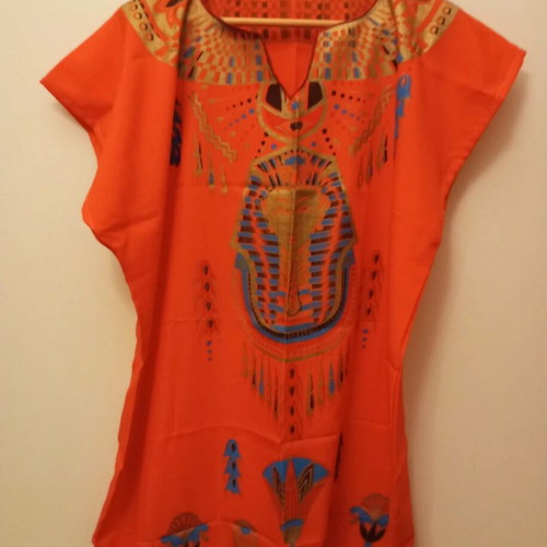 Ethnic Caftan Dress Egypt Theme new, orange