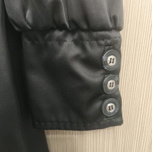 Mango black shiny trench coat, size S