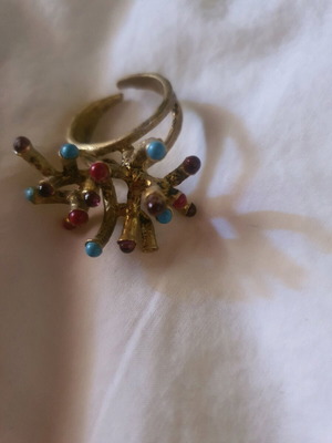 925 ring used, silver, missing one stone