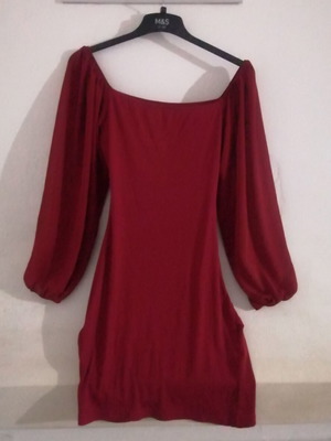 Mini evening dress Shein burgundy size M like new