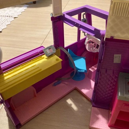 Barbie food truck used with accessories and sticker defect