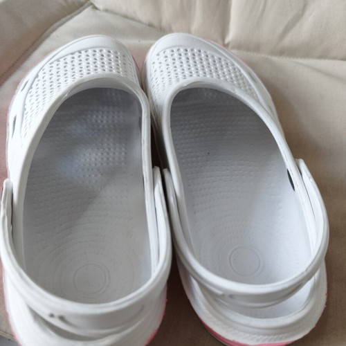 Clogs new, white and pink, size 41