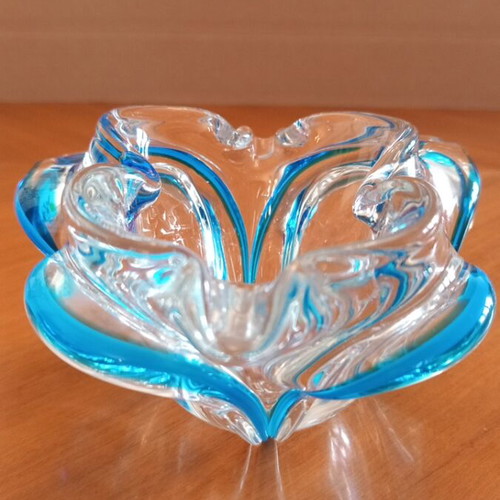Vintage Murano Art Glass Butterfly Bowls set of 2, mint condition