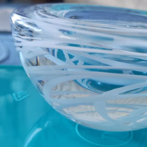 Crystal candle holder for tealight like new, Atoll series Anna Ehrner