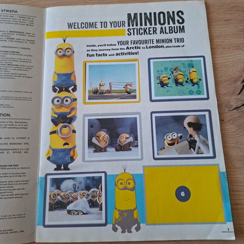 Minions Topps Sticker Album used with 88 stickers