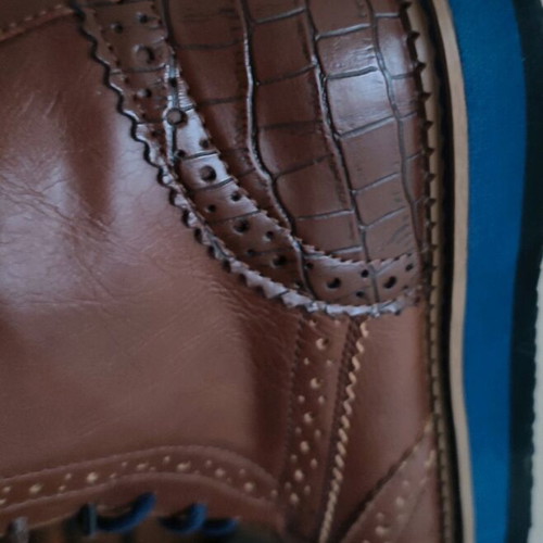 Brogue men's boots Jackson like new, brown and blue, size 44