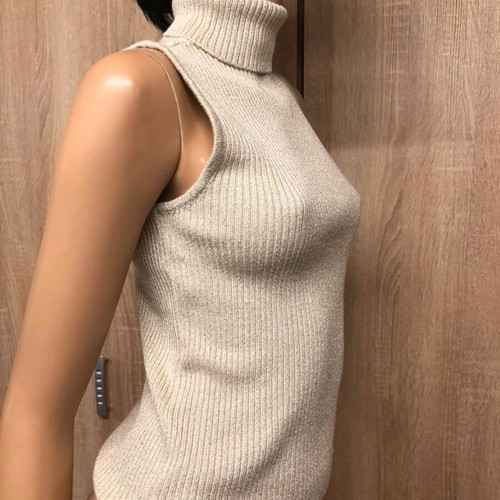 Blouse Made in Greece new, beige and gold