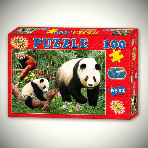 Puzzle with pandas new, 100 pieces