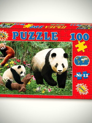 Puzzle with pandas new, 100 pieces