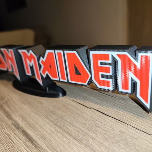 Iron Maiden 3D Printed Logo Stand new, 30×7×2.5 cm