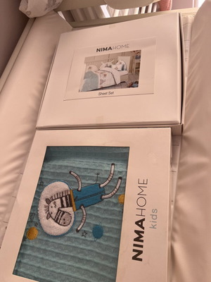Nina Home sheet and towel set blue new for boys