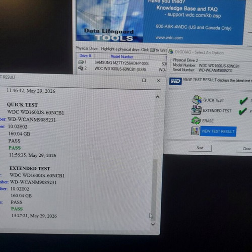 Western Digital hard drive 160 Gb SATA like new