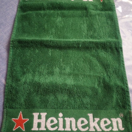 Bar Towels Set of 5 like new with Heineken, Amstel, Smirnoff, Lipton