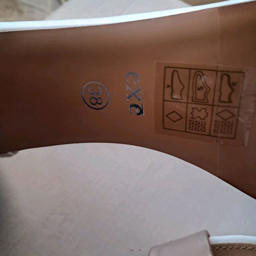 Exe women's sandals like new, size 38, beige and gold