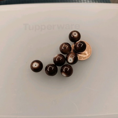 Brown glass beads like new