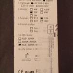 E14 Smart LED Bulb Zigbee Tuya 5W RGB+CCT, 16 Million Colors