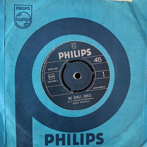 Demis Roussos singles used, pack of 4 rare 45 rpm records