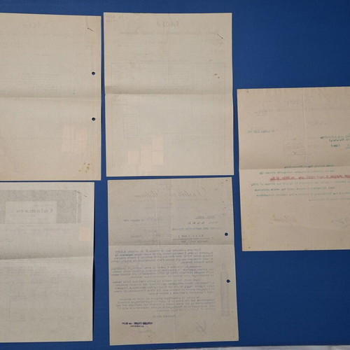 Documents from Italian Period 1938-1943 used, 5 papers to T.E.M.I.