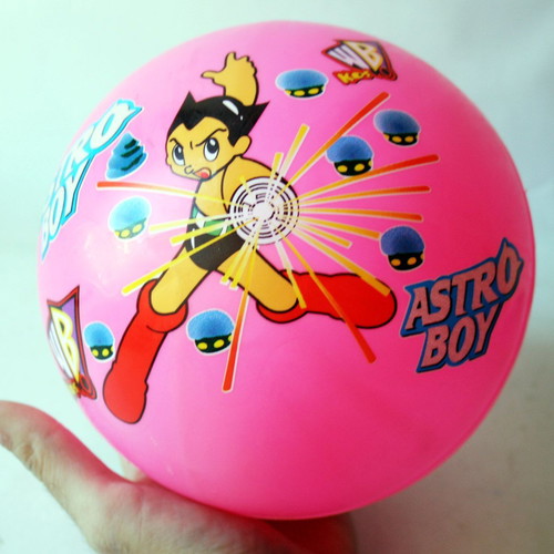 Vintage Astro Boy ρόζ φουσκωτή μπάλα καινούρια