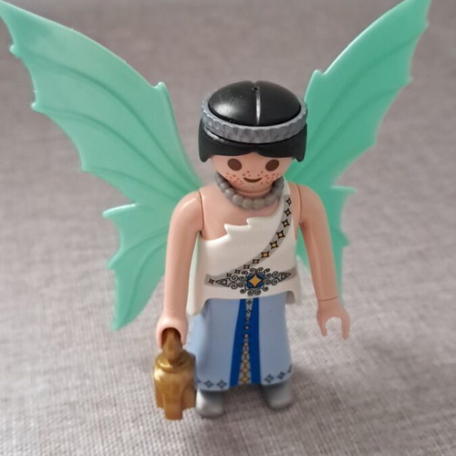 Playmobil fairy with turquoise wings like new
