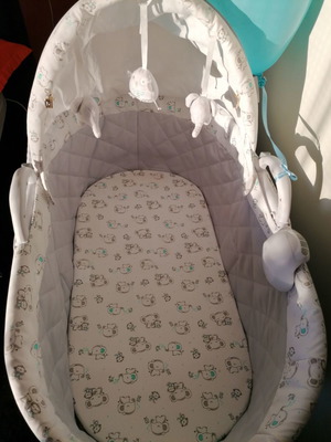 Kikka Boo Welcome Baby Cradle used with mattress and music