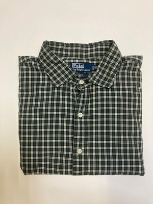 Ralph Lauren Overhemd Custom Fit Regent Green Blocked, 3XL