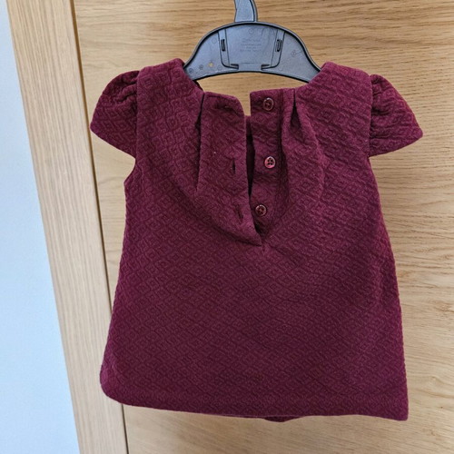 Baby dress 0-3 months used, burgundy, winter or autumn
