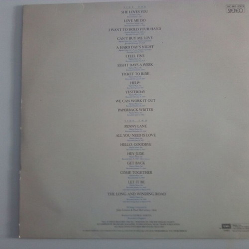 The Beatles 20 Greatest Hits vinyl like new, pop