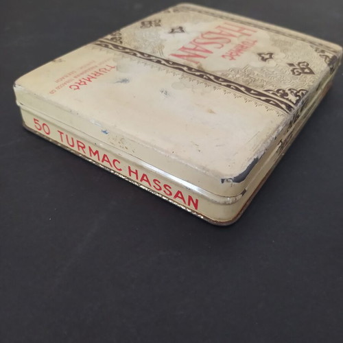 Turmac Hassan tin cigarette box 1920s