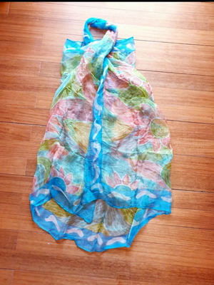 Pareo transparent multicolor 100% viscose new 1.70×1.10