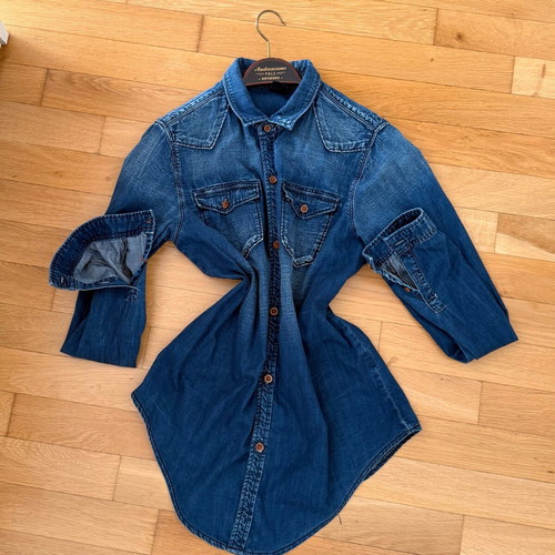 Denim shirt Maison Scotch like new, size M, blue