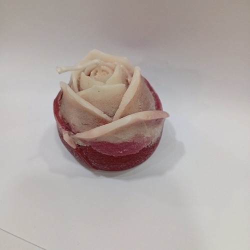 Handmade scented rose candle new