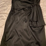 Satin evening dress new with bow XL black