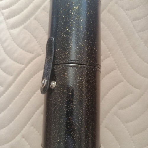 Makeup brush case new, side opening with buttons
